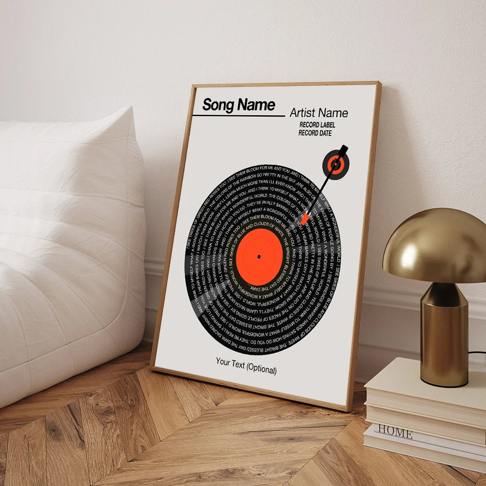 Toile vinyle personnalisée Souvenirs de musique