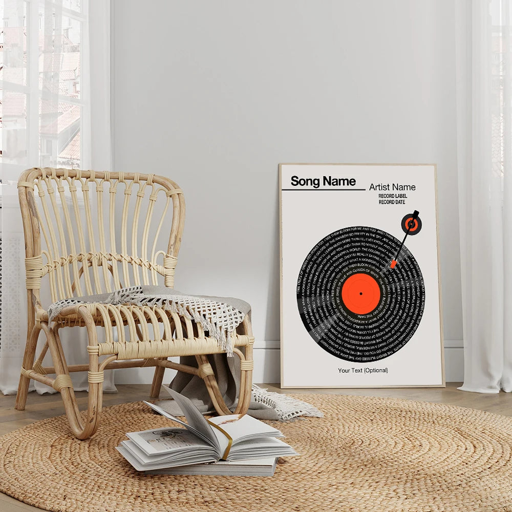 Toile vinyle personnalisée Souvenirs de musique