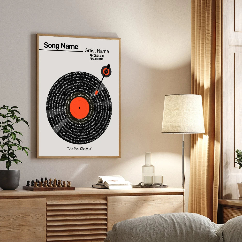 Toile vinyle personnalisée Souvenirs de musique