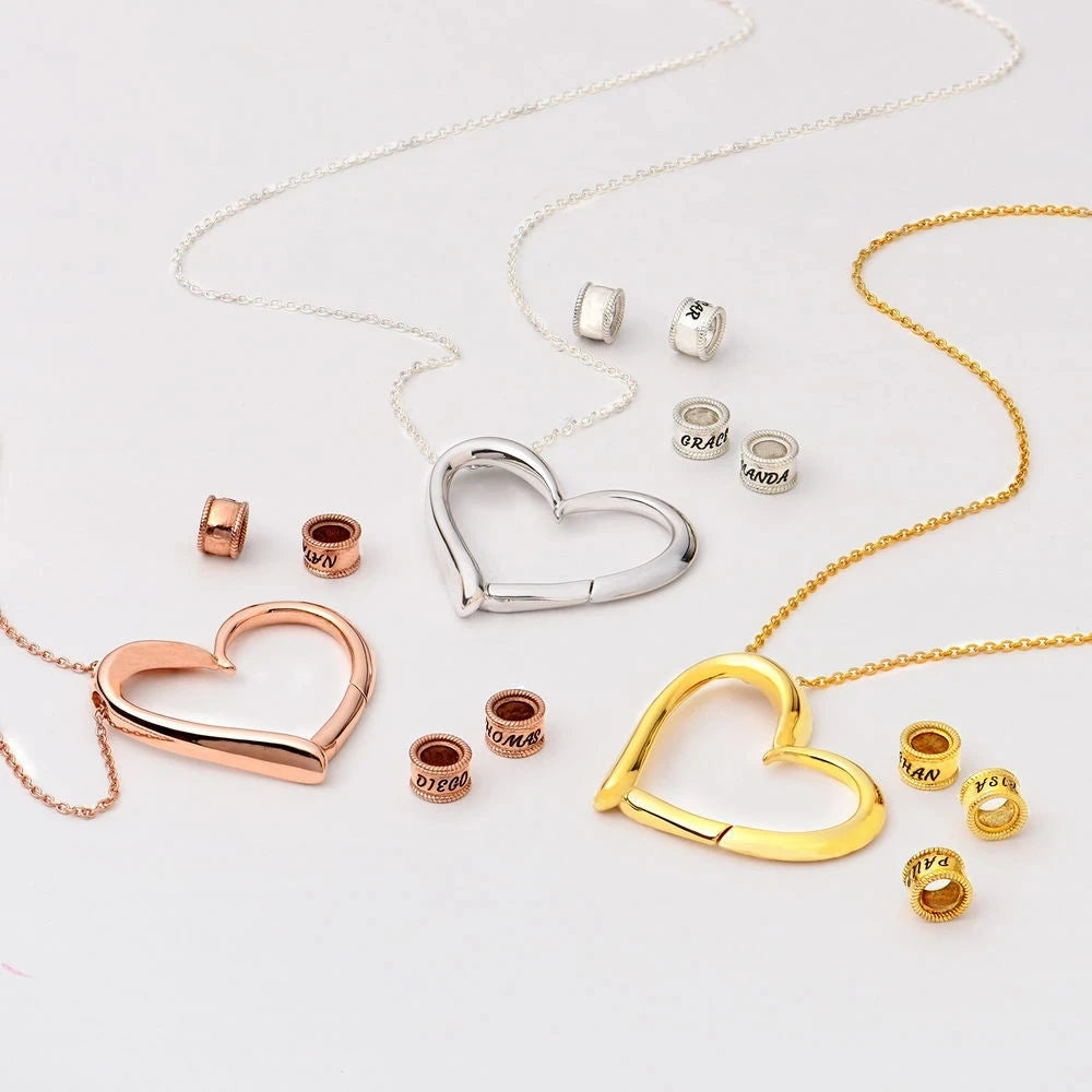 Collier avec nom et cœur