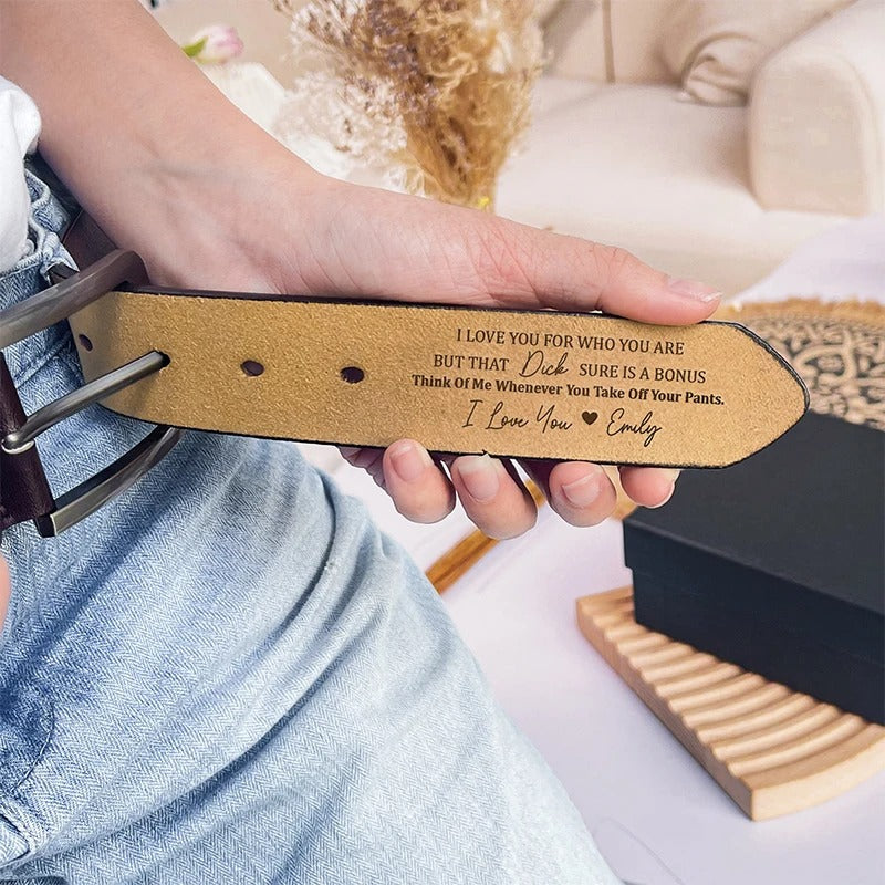 Ceinture gravée personnalisée