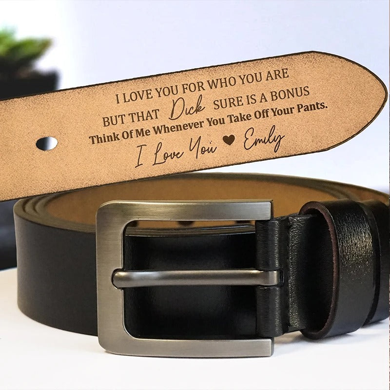 Ceinture gravée personnalisée