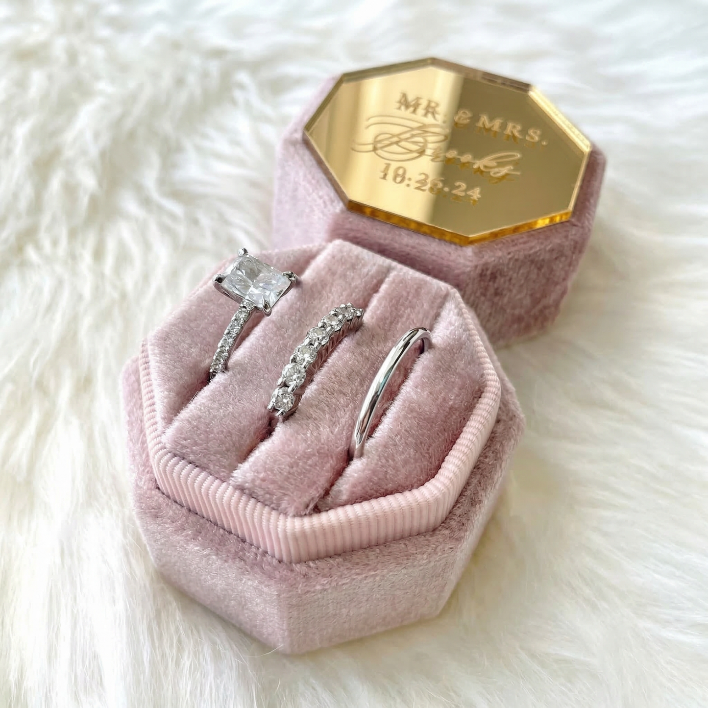 Personalized Velvet Ring Box