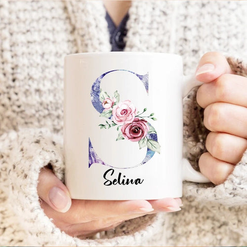 Mug floral personnalisé 