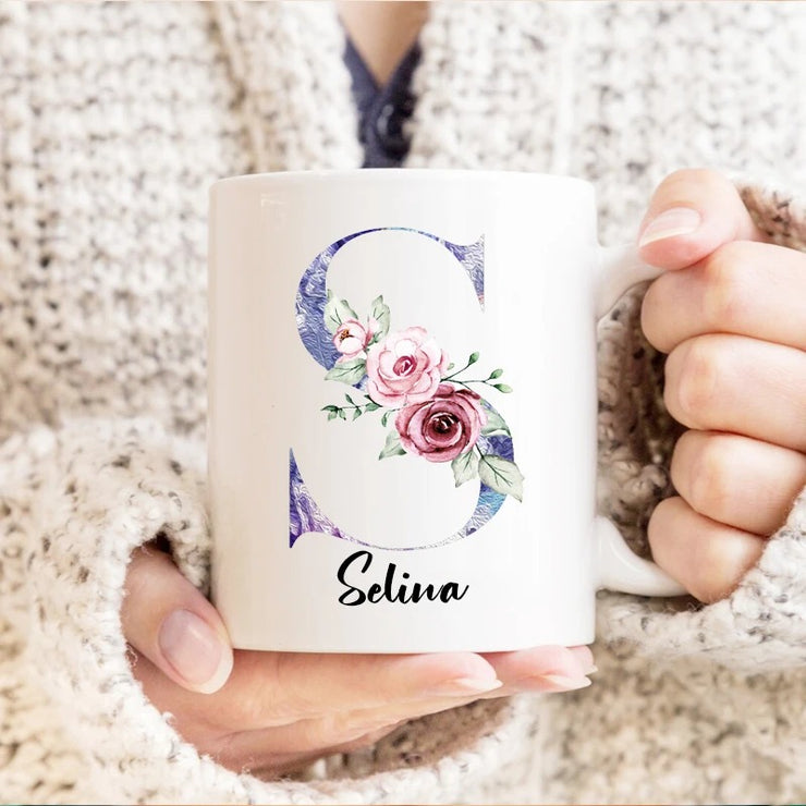 Mug floral personnalisé 