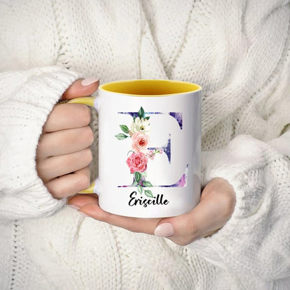 Mug floral personnalisé 