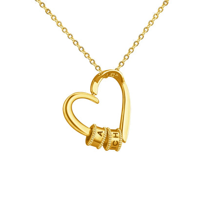 Collier avec nom et cœur