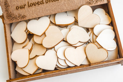 100 cœurs en bois supplémentaires