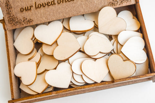100 cœurs en bois supplémentaires