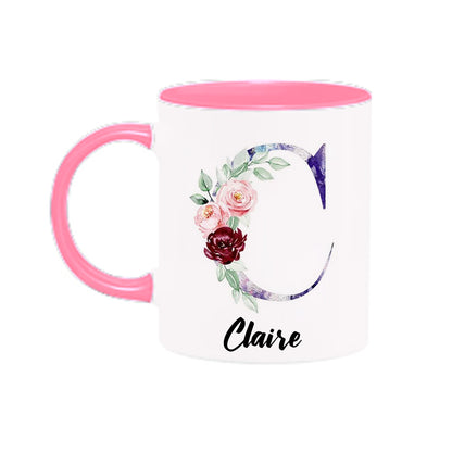 Mug floral personnalisé 