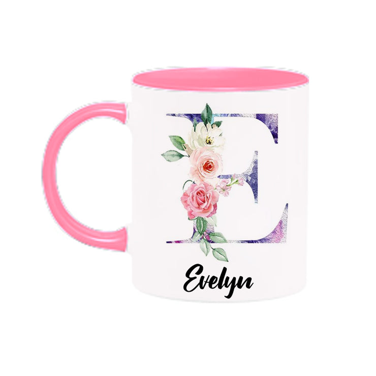 Mug floral personnalisé 