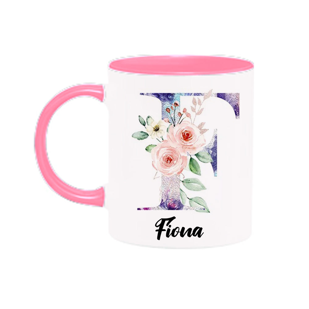Mug floral personnalisé 