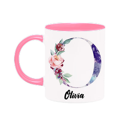 Mug floral personnalisé 