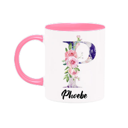 Mug floral personnalisé 