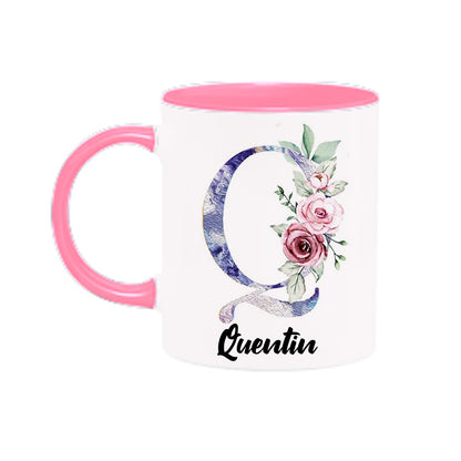 Mug floral personnalisé 