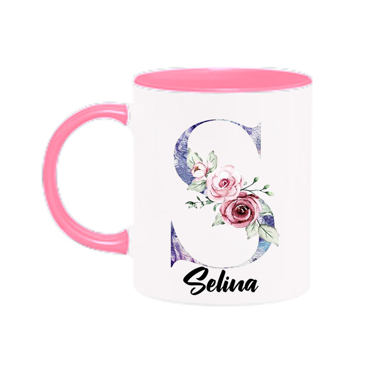 Mug floral personnalisé 