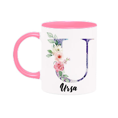 Mug floral personnalisé 