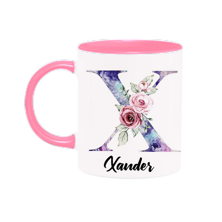 Mug floral personnalisé 