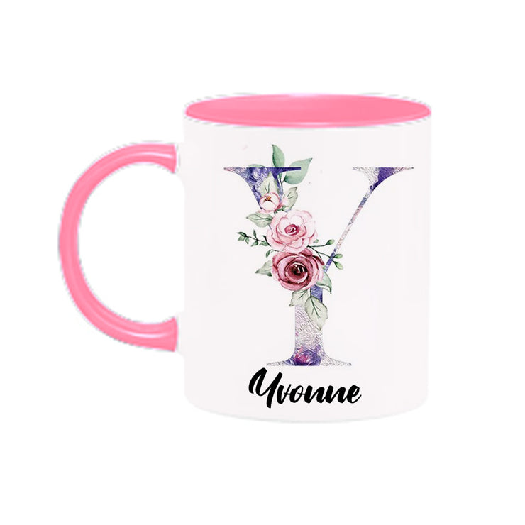 Mug floral personnalisé 