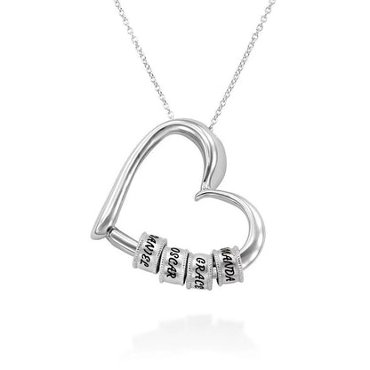 Collier avec nom et cœur