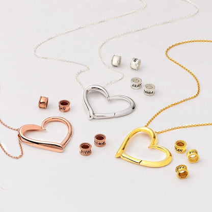 Collier avec nom et cœur