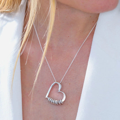 Collier avec nom et cœur