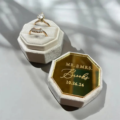 Personalized Velvet Ring Box