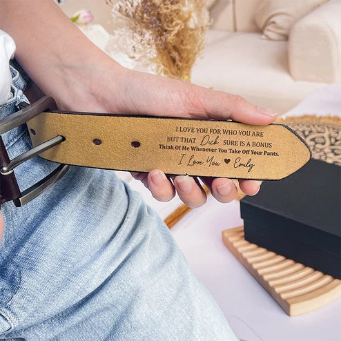 Ceinture gravée personnalisée