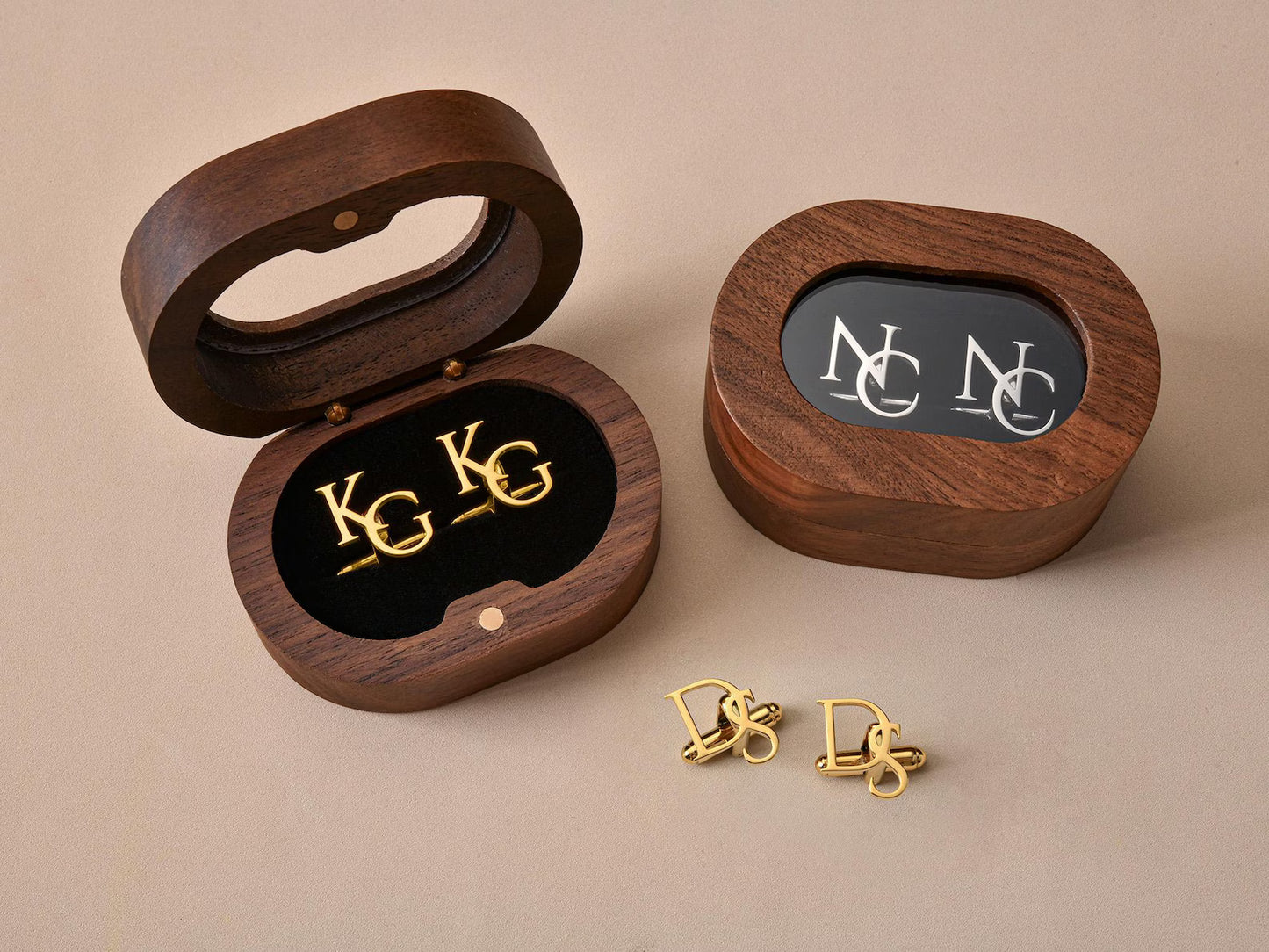 Initials cufflinks (Buy 1 Get 1 FREE)
