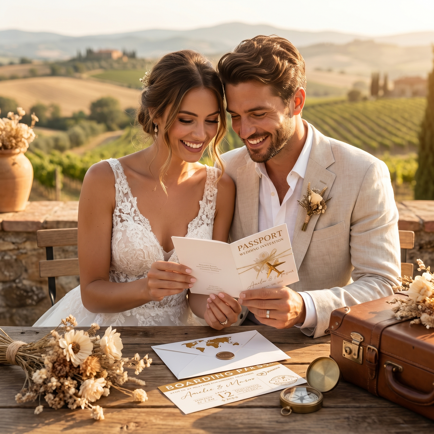 Travel Passport Wedding Invitation