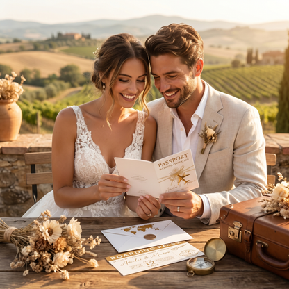 Travel Passport Wedding Invitation