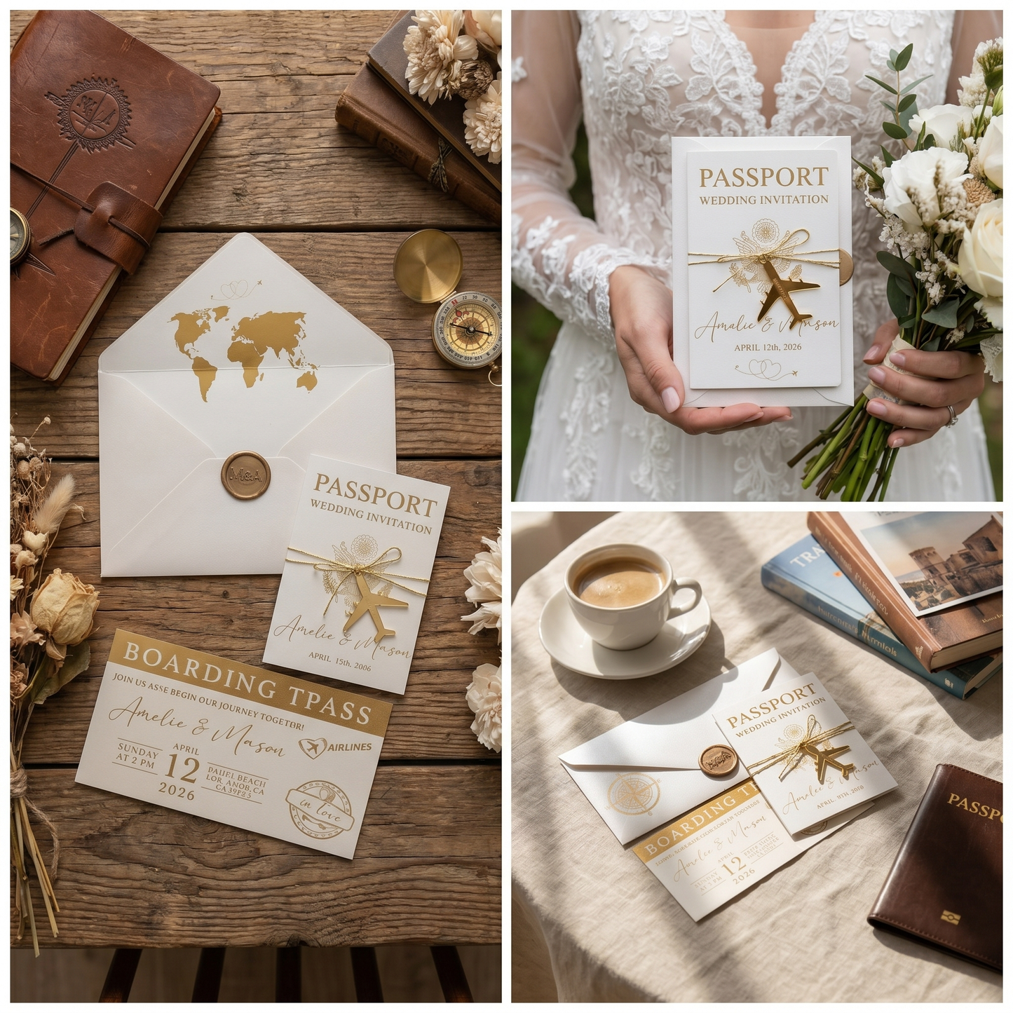 Travel Passport Wedding Invitation
