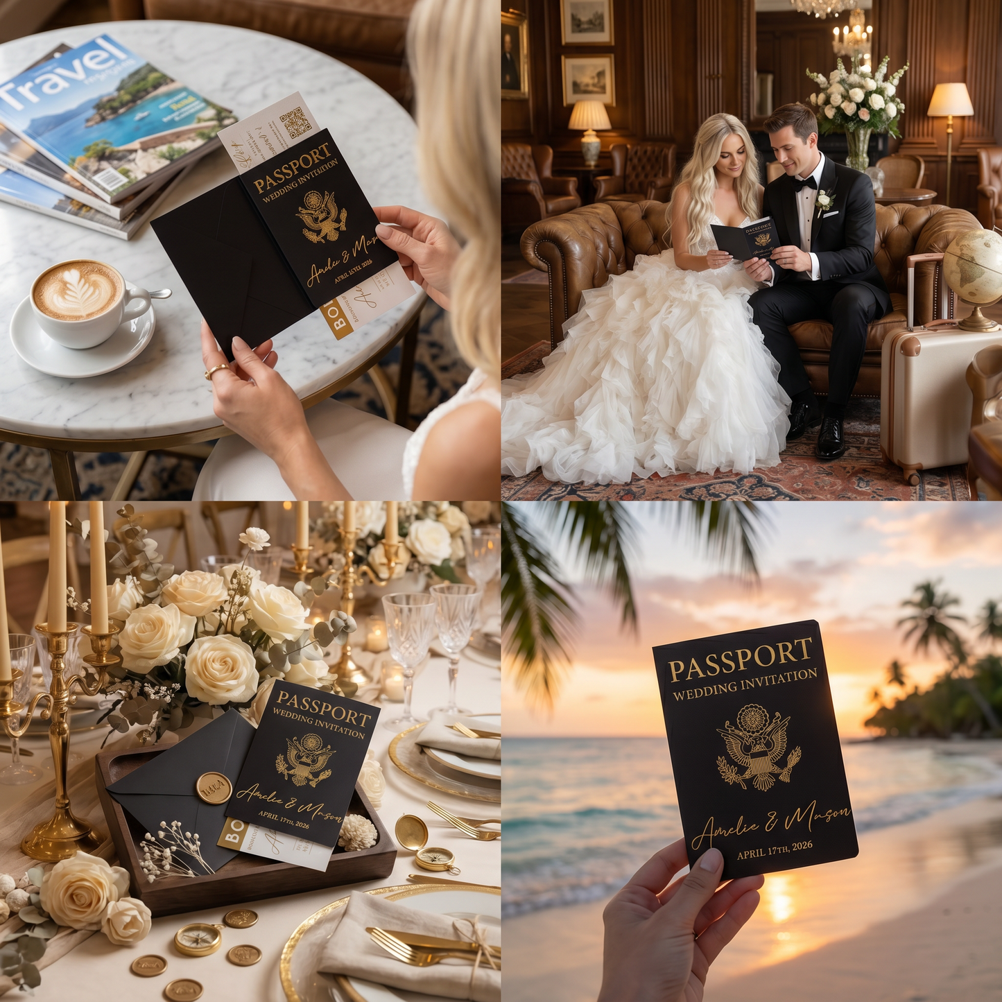 Travel Passport Wedding Invitation