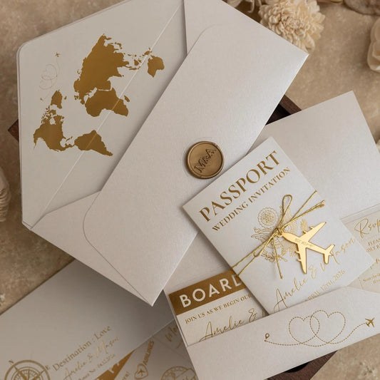 Travel Passport Wedding Invitation