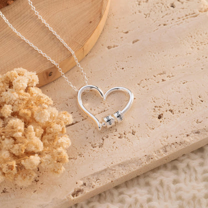 Collier avec nom et cœur