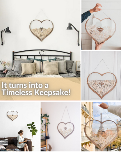 The Wooden Heart Wedding Guest Book + 3 FREE Bonuses