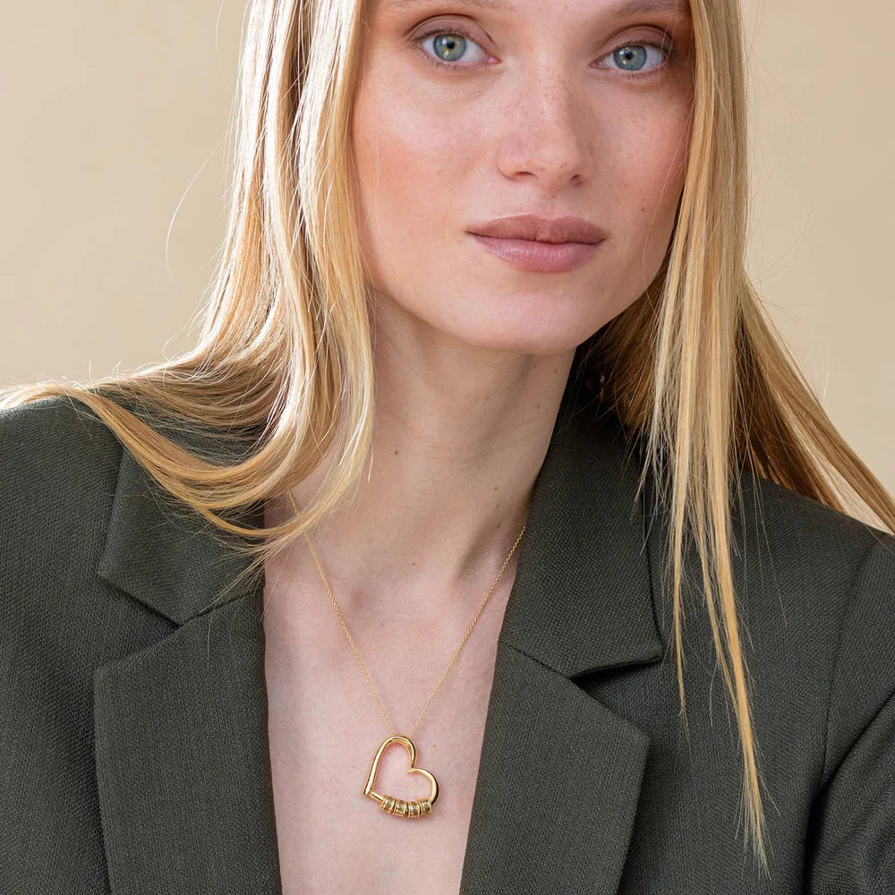 Collier avec nom et cœur
