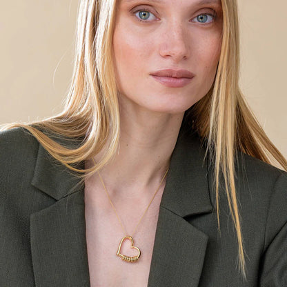 Collier avec nom et cœur